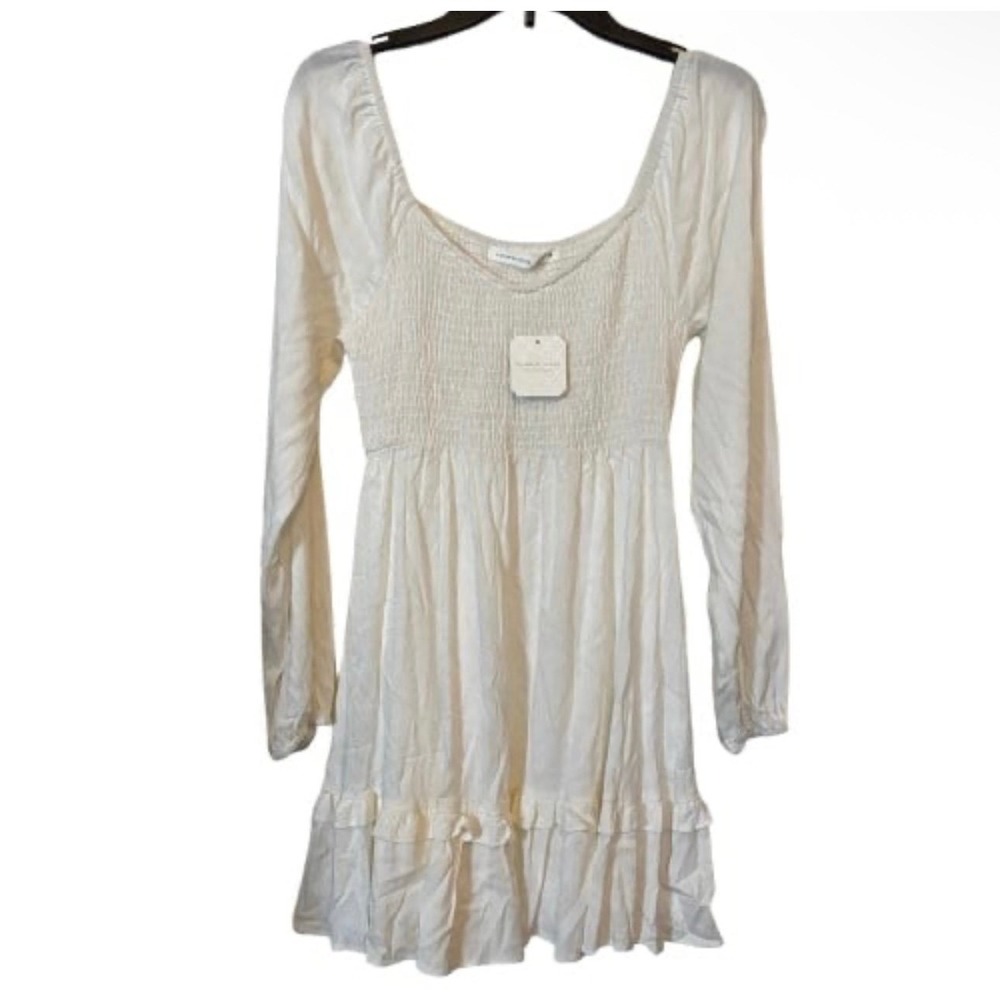 Altar'd State Women's White Smocked Dress NWT Medium M Boho Cottagecore Boutique
